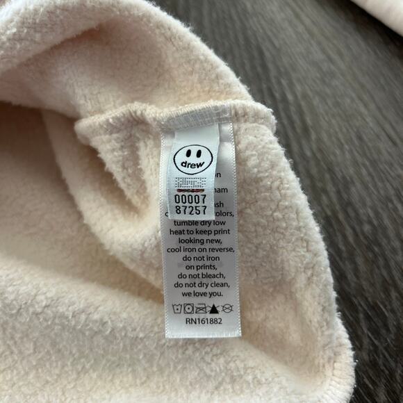 Authentic‎ EUC Drew House Mascot Hoodie Chalk White Smiley Face Logo M Pullover - Picture 8 of 14